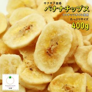 バナナチップ たっぷりサイズ 400g サクサクと食感が人気 ココナッツオイル使用 クロネコゆうパケット便発送｜kanayamatomato