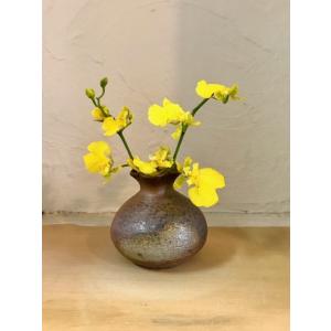 ○「須恵器」豆花入（蕾型）/津軽金山焼 金山焼 陶器 豆花入れ ミニ花