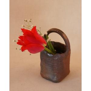 ○フラスコ花入(大)/津軽金山焼 金山焼 花器 花入れ 花瓶 花 ギフト