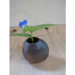 ○「須恵器」豆花入（蕾型）/津軽金山焼 金山焼 陶器 豆花入れ ミニ花