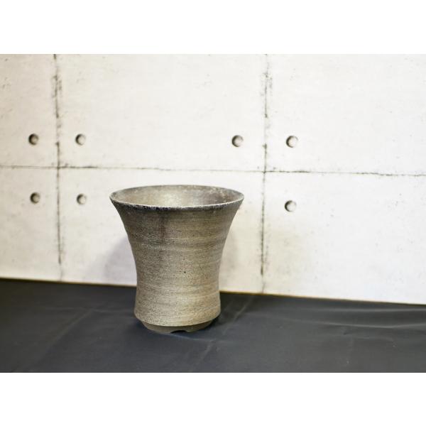 「須恵器」広口(大)/津軽金山焼　陶器　12cm　1つ穴 アガベ agave 植木鉢 多肉植物 塊根...