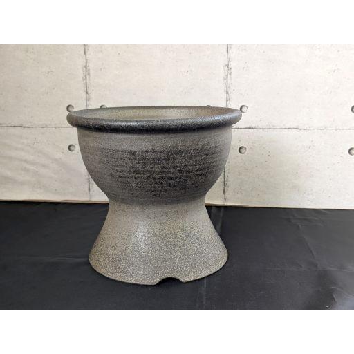 「須恵器」松風作アガベ鉢(7)/津軽金山焼 陶器 一点物 19cm 6号 4つ穴 アガベ agave...