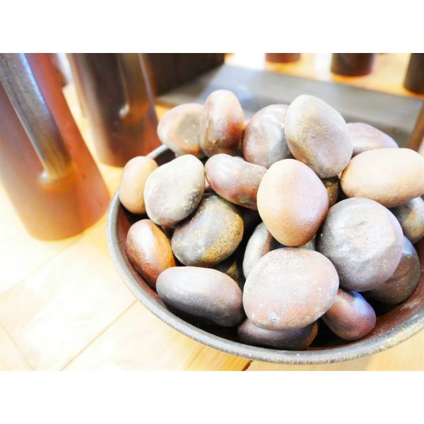 金山焼で石ころ/津軽金山焼　金山焼　陶器　石ころ　石　お手軽　おいしい水　1セット5個　日本製　1個...