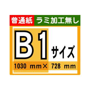 ポスター 印刷 B2サイズ 1枚 光沢紙 ラミネート加工無し : 看板の