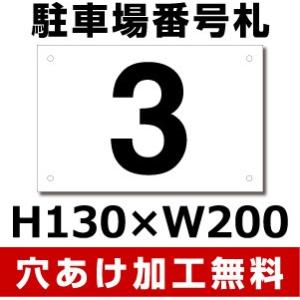 駐車場管理看板 番号札 番号プレート 13cm×20cm｜看板ファクトリー