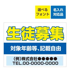 看板 B3 塾 教室 生徒募集 (背景白) 名入れ無料 サークル 書道 そろばん ダンス ピアノ レッスン｜kanbaniina