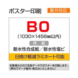 ポスター印刷 (屋外用/耐水紙) A3 (297×420mm以内) : 看板いいな