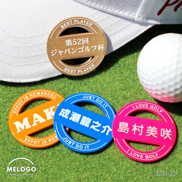 ゴルフ マーカー 名入れ マグネット ボールマーカー 蛍光 大きい アイテム おしゃれ レディース ...