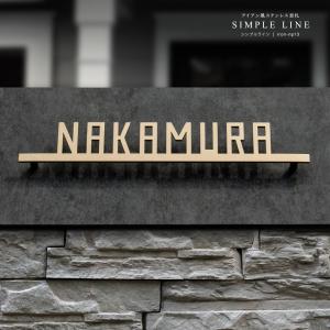 表札 ステンレス おしゃれ 戸建て アイアン アルファベット 猫 犬 ふくろう 切り文字 二世帯 (シンプルライン)(iron-np13)爆買