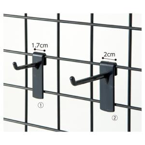 樹脂製ネットフック 黒 L8cm (10本) ※ネット什器オプション / kp38-131-8-2