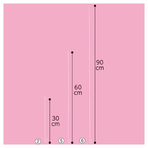 ステンレスワイヤーフック/吊り下げ金具 50cm (10本) / kp38-233-4-4