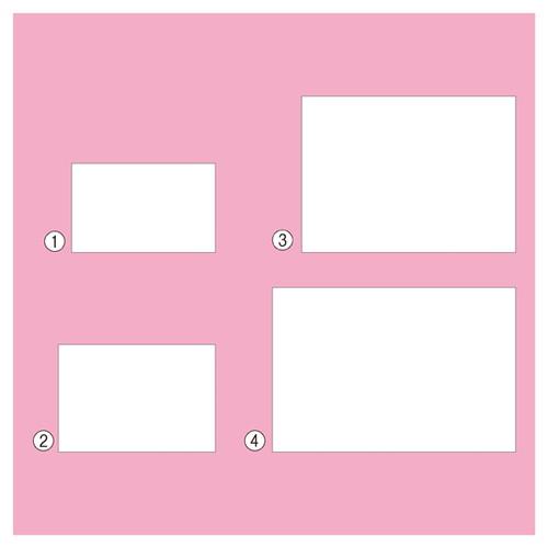 白無地カード 14.8×10cm (50枚) / kp38-238-1-4