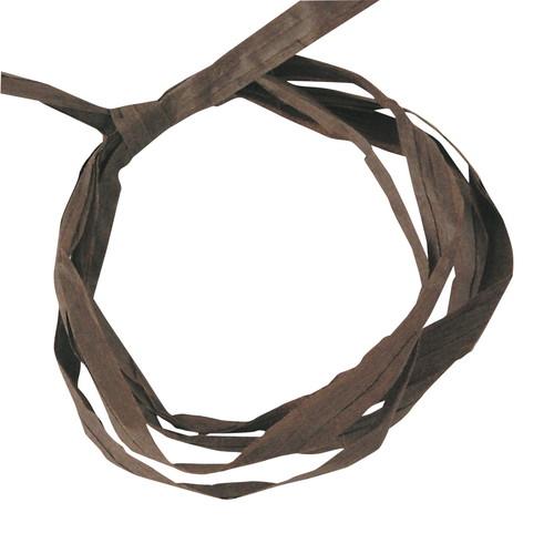 ペーパーラフィアリボン5mm幅×50m巻 ブラウン (1巻) / kp38-276-14-7