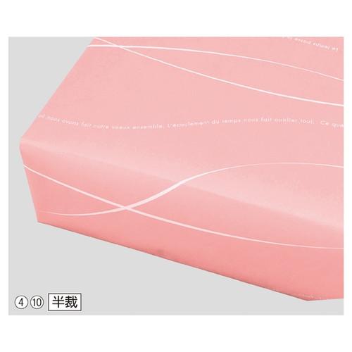 包装紙 ウェーブ 半裁 ピンク  (50枚) / kp38-280-7-4