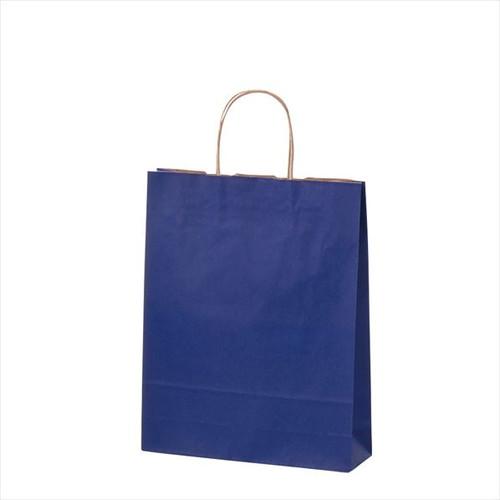 持ち手付き紙袋 カラー手提げ紙袋 ネイビー 27×8×34cm(50枚) / kp38-309-11...
