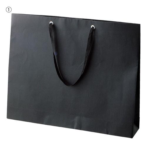 ショルダーバッグ ブラック無地紙袋 黒ひも 60×10×42cm (50枚) / kp38-317-...