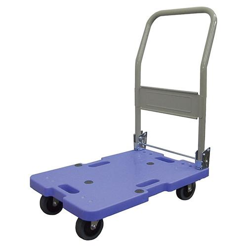 台車 本体 折りたたみ式プラ台車ミニ 静音タイプ ブルー / kp38-365-6-1
