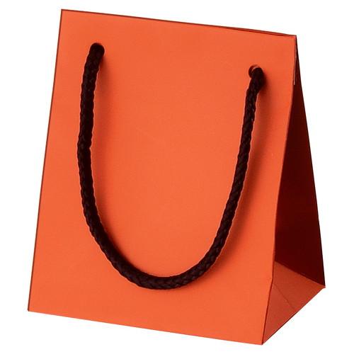 マット貼り紙袋 オレンジ 17×8.5×23cm (50枚) / kp38-431-37-13