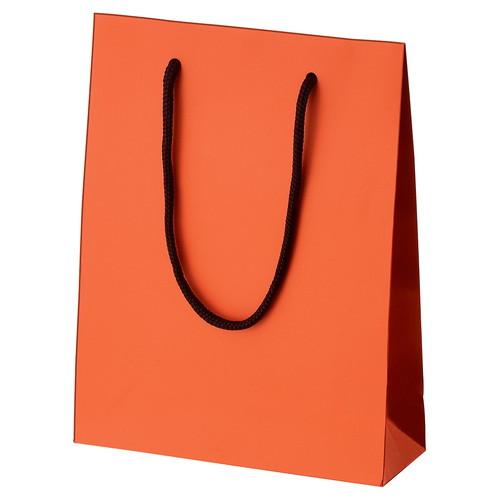 マット貼り紙袋 オレンジ 18.5×6.5×24cm (50枚) / kp38-431-37-14