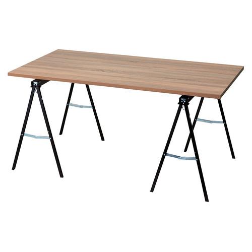 (本体) マルシェ簡易テーブル 天板ラスティック柄 ブラック脚 W150cm / kp38-543-...