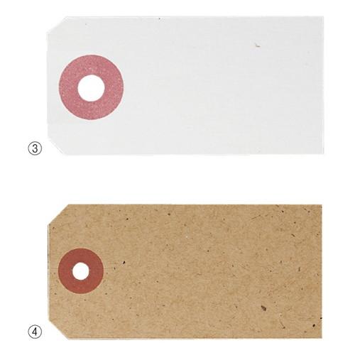 荷札スタイルさげ札(麻ひも付き+麻ひも無し) 大 クラフト ひも無し (50枚) / kp38-75...