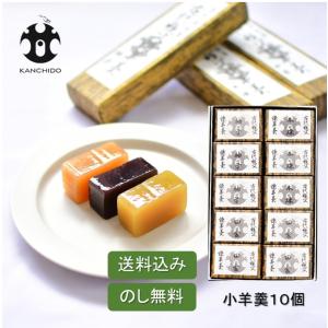 【送料込】太田甘池堂 羊羹10個箱入本練3個・田舎4個・柚子3個