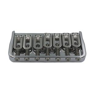 Hipshot 7 String Fixed Guitar Bridge, Chrome, 0.175