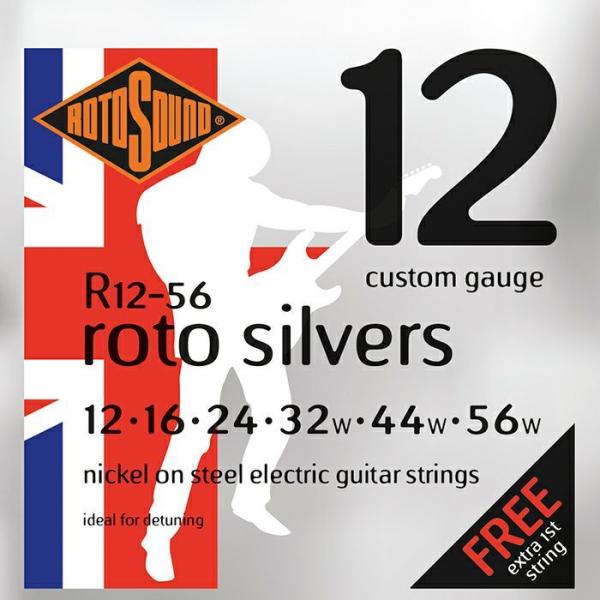 Rotosound Rotos Custom Nickel on Steel, R12-56 (.0...
