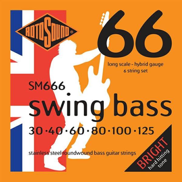 Rotosound Swing Bass 66 Hybrid 6-Strings Set Stain...