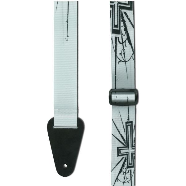 Renegade Poly Webbing Crosses Black on Silver