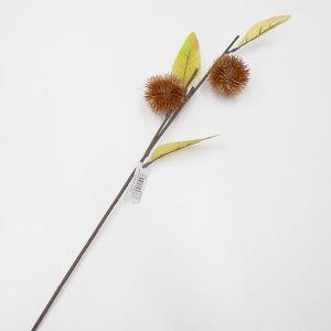 【造花 栗】栗の枝・実2個付き(クリ造花・フェ...の詳細画像1