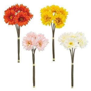 ガーベラ造花（アートフラワー）5本束 花径10cm｜kanda8783