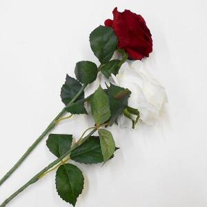 【造花 バラ】ベルベットローズ(造花 1輪バラ...の詳細画像3