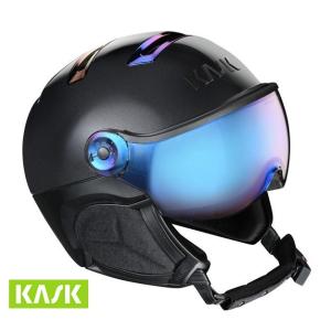 24 KASK (カスク) Chrome Visor【Black/Rainbow - Iridium Mirror】 スキーメルメット　フリー｜kandahar