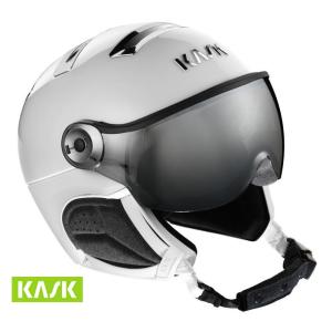 24 KASK (カスク) Chrome Visor【White/Silver - Silver Mirror】 スキーメルメット　フリー｜kandahar