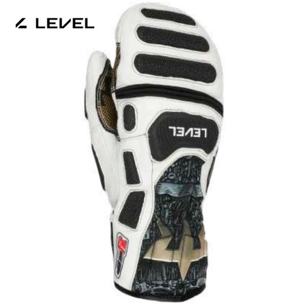 25 LEVEL  レベル   SQ CF MITT bk white スキーグローブ