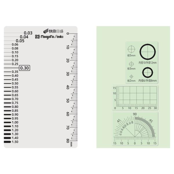 新潟精機（SK）クラックメジャー 快段目盛付 クリア CM-CKD【メーカー直送品】