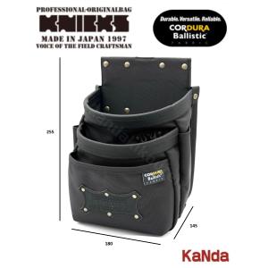 KNICKS　ニックス BA-301DD　コーデュラバリスティック生地3段腰袋