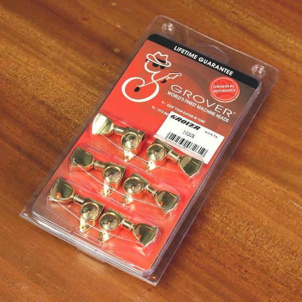 Grover グローバー ギターペグ 102 Keystone button, Gold ゴールド