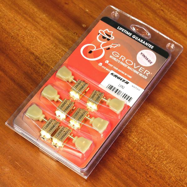 Grover グローバー ギターペグ 135, Gold ゴールド