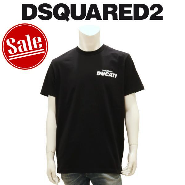 【セール 30%オフ】 ディースクエアード Tシャツ DSQUARED2 半袖 DUCATI コラボ...