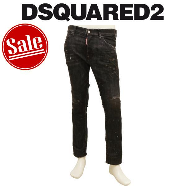 【セール 30%オフ】 ディースクエアード ジーンズ DSQUARED2 デニム Black Nir...