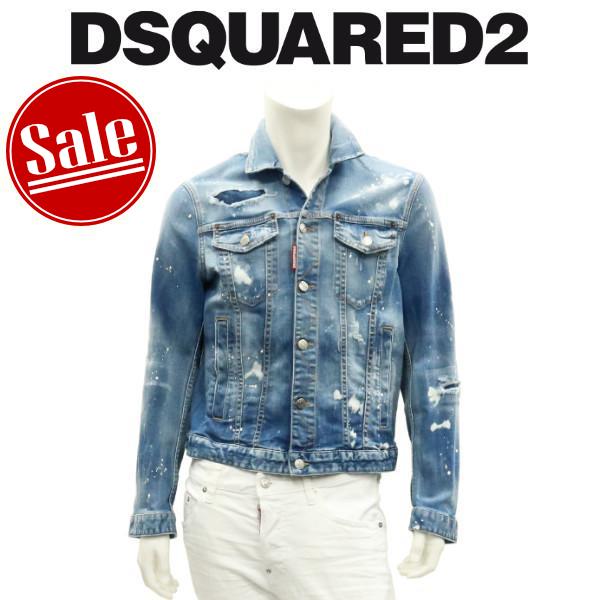 【2024年春夏】 ディースクエアード デニムジャケット DSQUARED2 ペイント加工 DAN ...