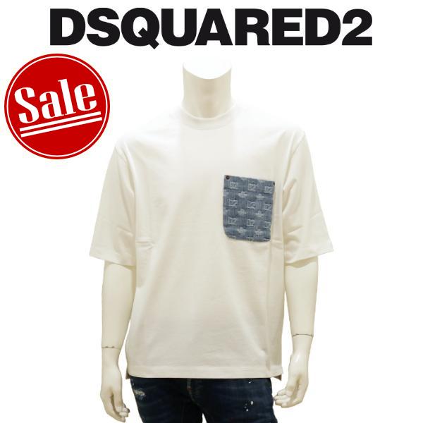 【2026年春夏】 ディースクエアード DSQUARED2 Tシャツ D2 Monogram ポケッ...
