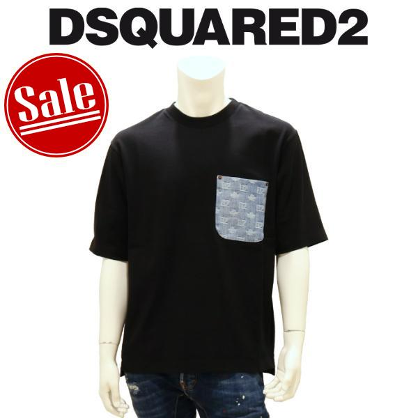 【2026年春夏】 ディースクエアード DSQUARED2 Tシャツ D2 Monogram ポケッ...