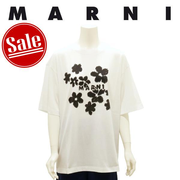【セール 30%オフ】 MARNI Tシャツ マルニ レディース コットンジャージ ロゴ Daisy...