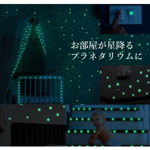 ウォールステッカー 星 蛍光シール プラネタリ...の詳細画像1