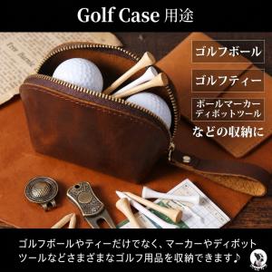 ゴルフ ボールケース ティーケース 本革 ゴル...の詳細画像4