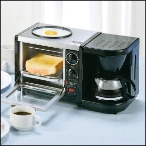 オーブントースター トースター コーヒーメーカー 焼きプレート 3WAY トースト コーヒー 目玉焼...