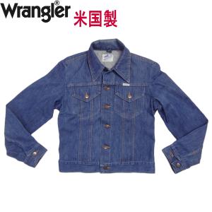 Wrangler Blue インディゴ デニムジャケット サイズL ワイド Wrangler 「Wrangler」 デニムジャケット SMALL インディゴ